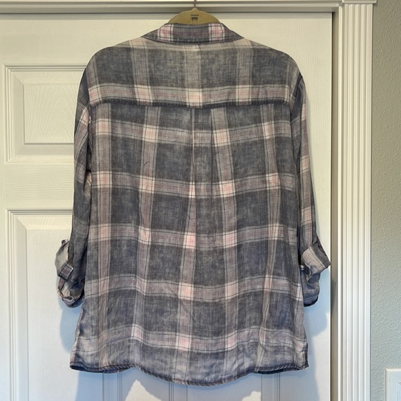 Splendid Summer Plaid Button Down Western NWT - Picture 5 of 6